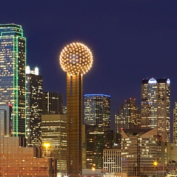 DFW skyline at night